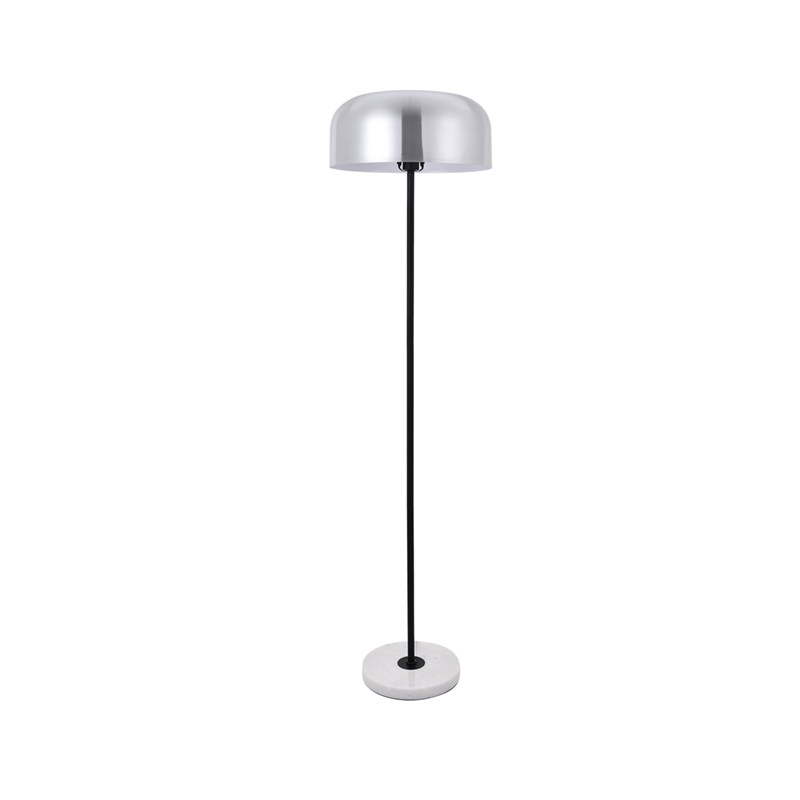 Living District Exemplar 1 Light Brushed Nickel Floor Lamp