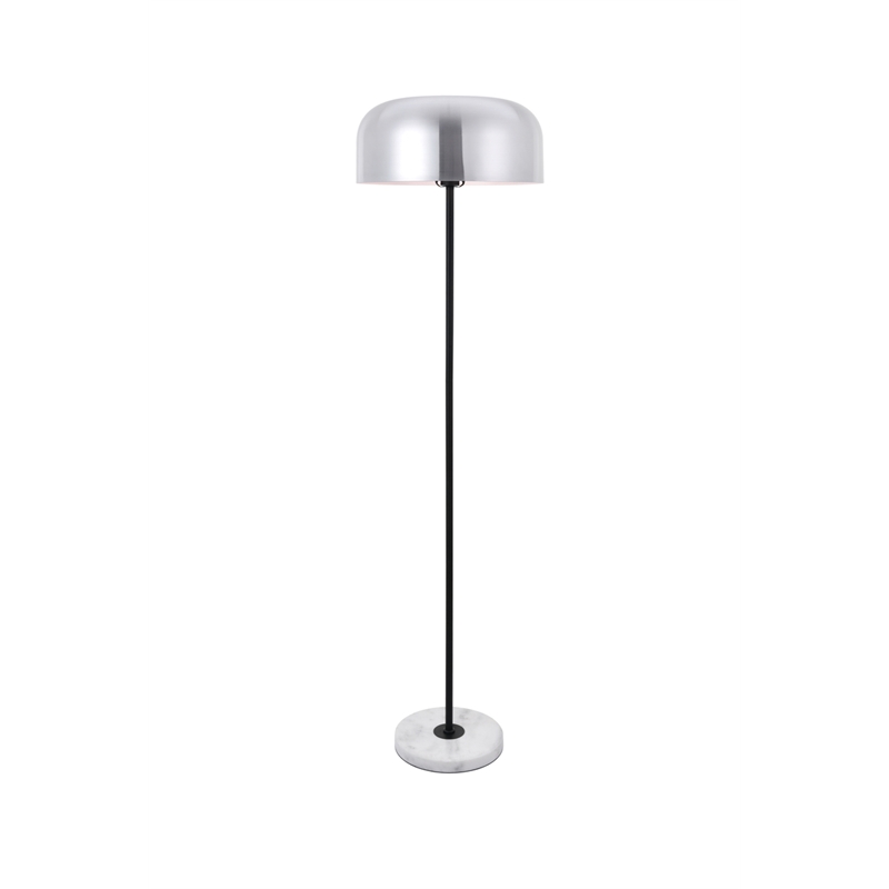 Living District Exemplar 1 Light Brushed Nickel Floor Lamp