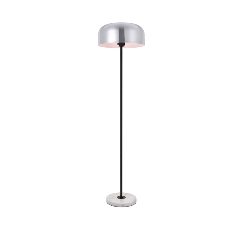 Living District Exemplar 1 Light Brushed Nickel Floor Lamp