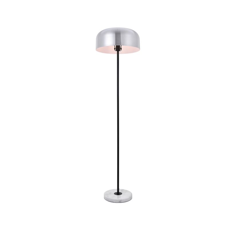 Living District Exemplar 1 Light Brushed Nickel Floor Lamp