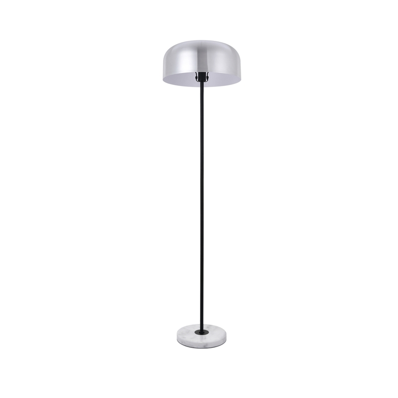 Living District Exemplar 1 Light Brushed Nickel Floor Lamp