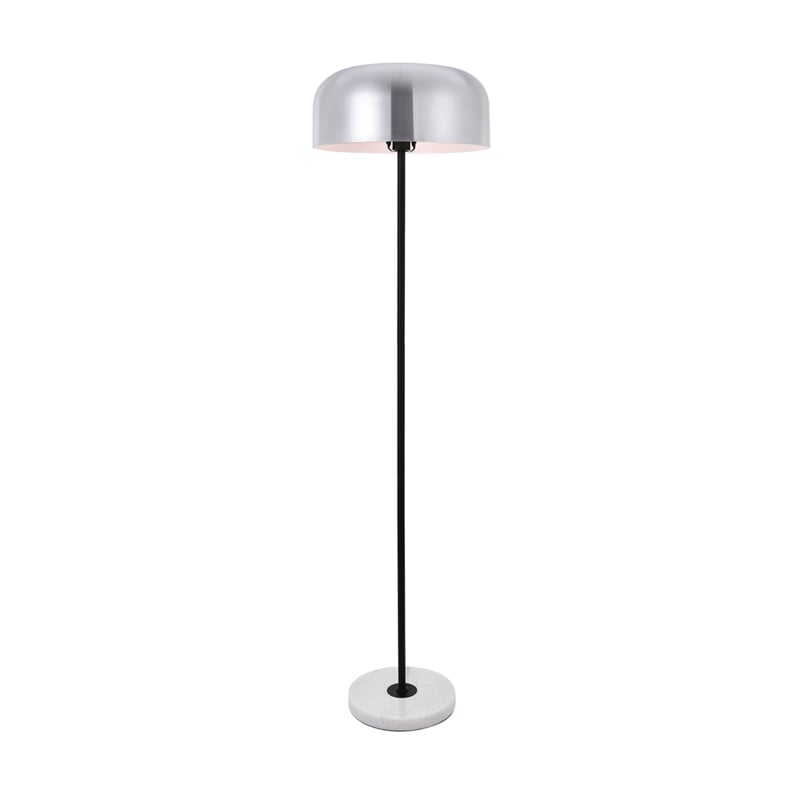 Living District Exemplar 1 Light Brushed Nickel Floor Lamp