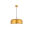 Living District Etude 1 Light Satin Gold and Black Pendant