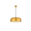 Living District Etude 1 Light Satin Gold and Black Pendant