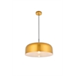Living District Etude 1 Light Satin Gold and Black Pendant