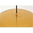 Living District Etude 1 Light Satin Gold and Black Pendant