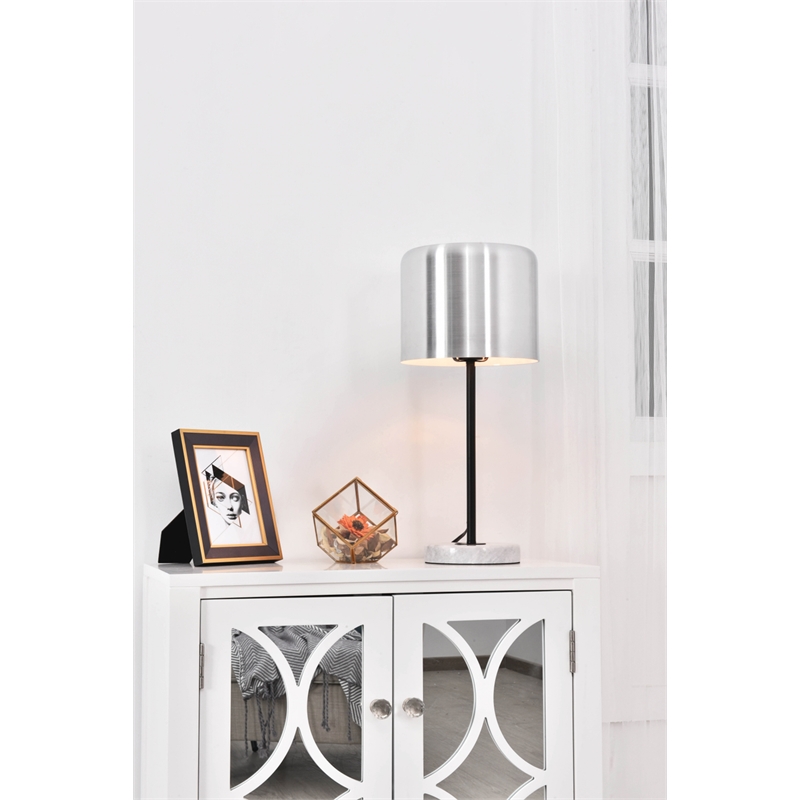 Living District Exemplar 1 Light Brushed Nickel Table Lamp