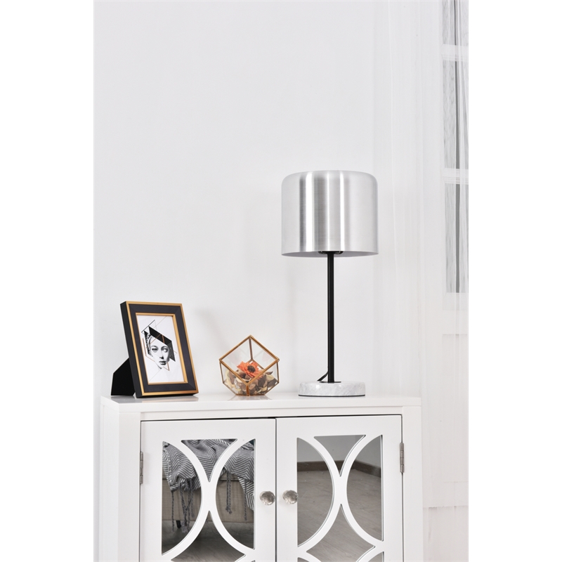 Living District Exemplar 1 Light Brushed Nickel Table Lamp