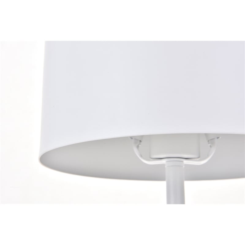 Living District Exemplar 1 Light White Table Lamp