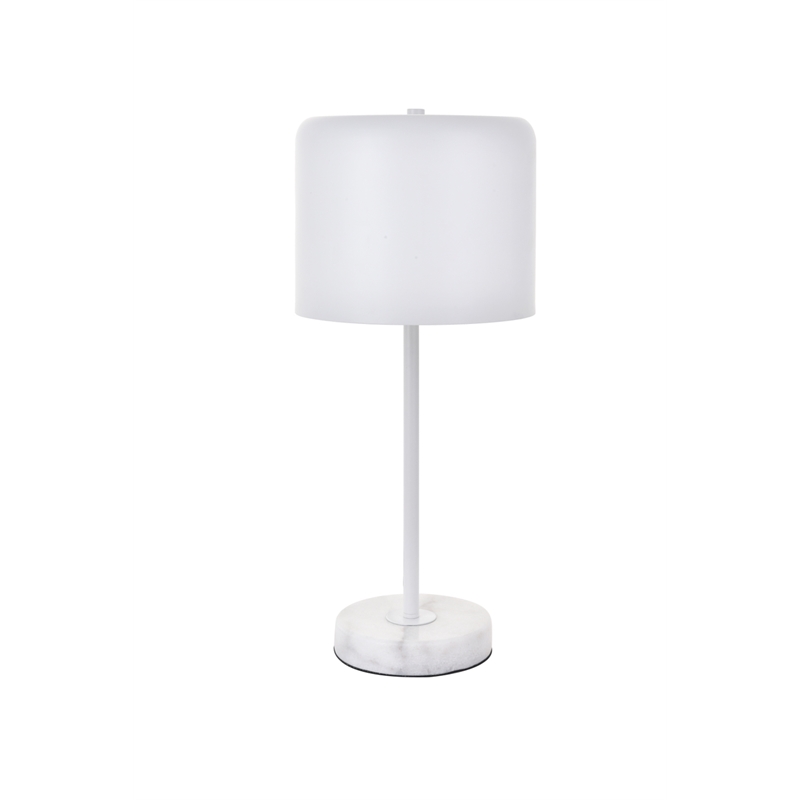 Living District Exemplar 1 Light White Table Lamp