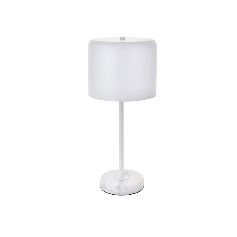 Living District Exemplar 1 Light White Table Lamp