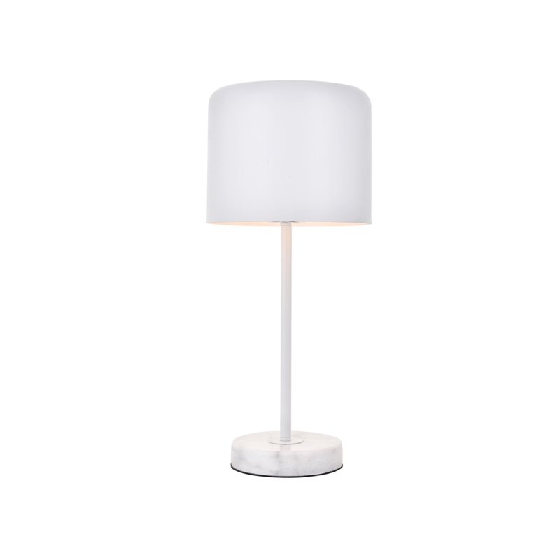 Living District Exemplar 1 Light White Table Lamp