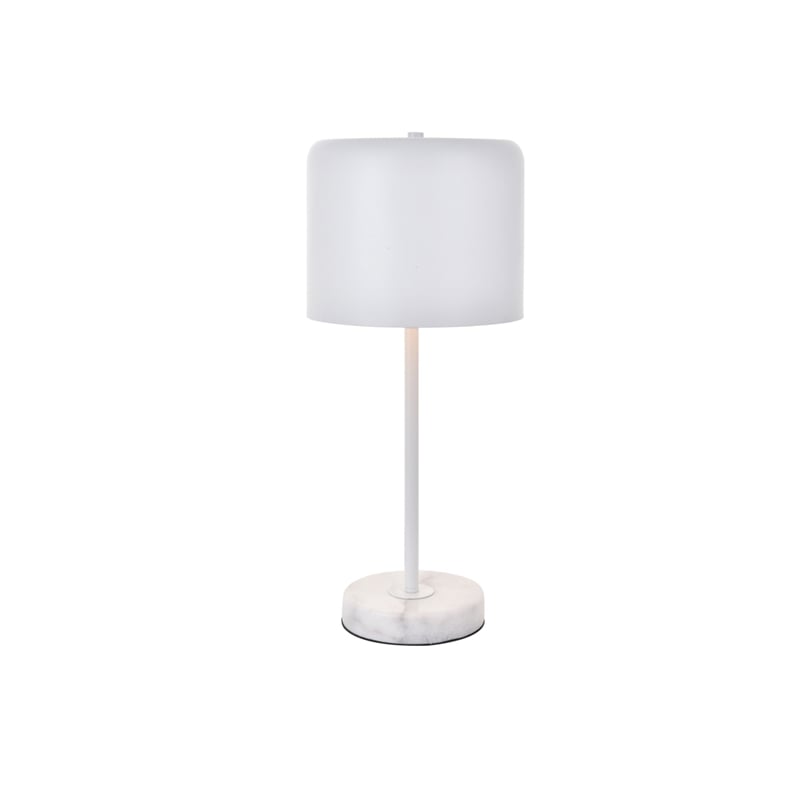 Living District Exemplar 1 Light White Table Lamp