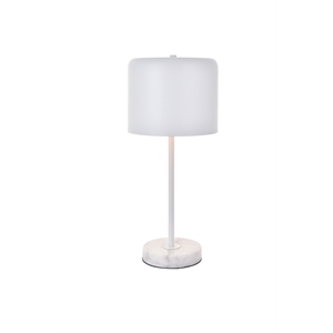 Living District Exemplar 1 Light White Table Lamp
