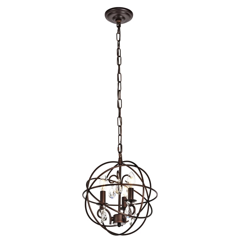 Living District Wallace Collection Pendant in Dark Copper Brown Finish