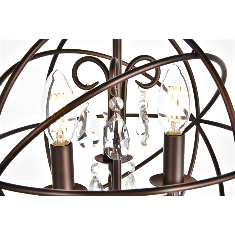 Living District Wallace Collection Pendant in Dark Copper Brown Finish