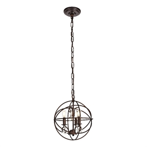 Living District Wallace Collection Pendant in Dark Copper Brown Finish