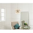 Living District Timber 8 Light Champagne Pendant