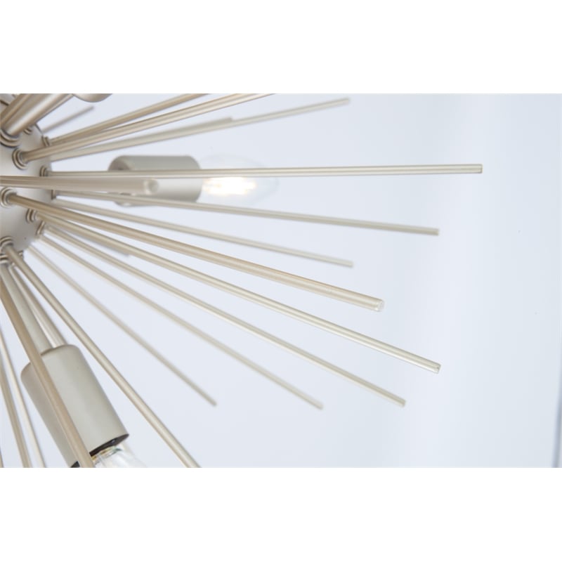 Living District Timber 8 Light Champagne Pendant