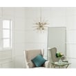 Living District Timber 8 Light Champagne Pendant