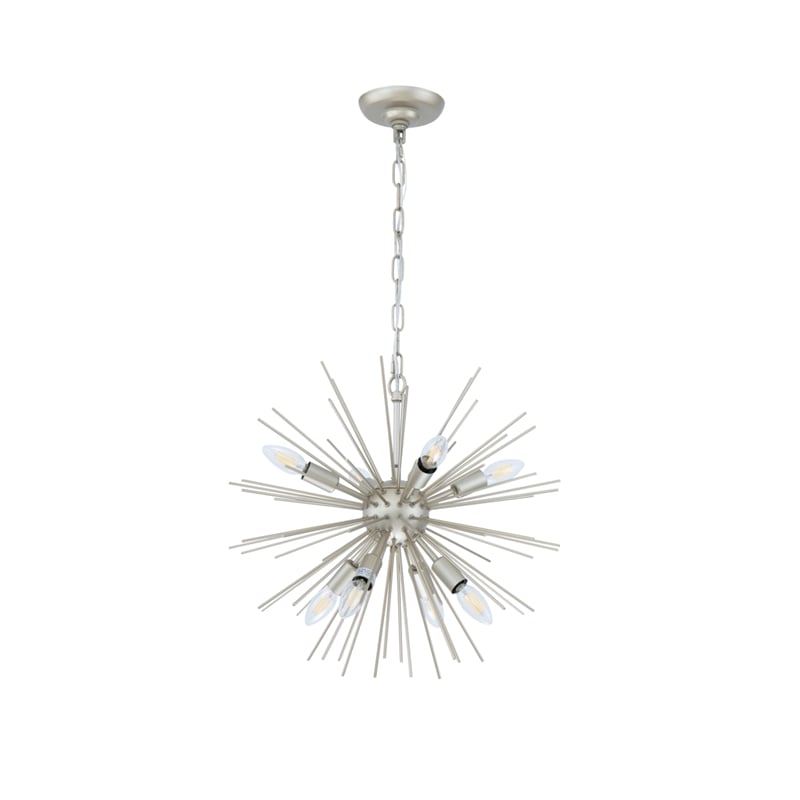 Living District Timber 8 Light Champagne Pendant