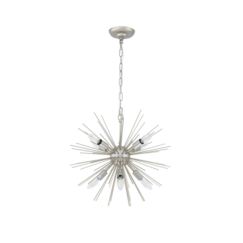 Living District Timber 8 Light Champagne Pendant