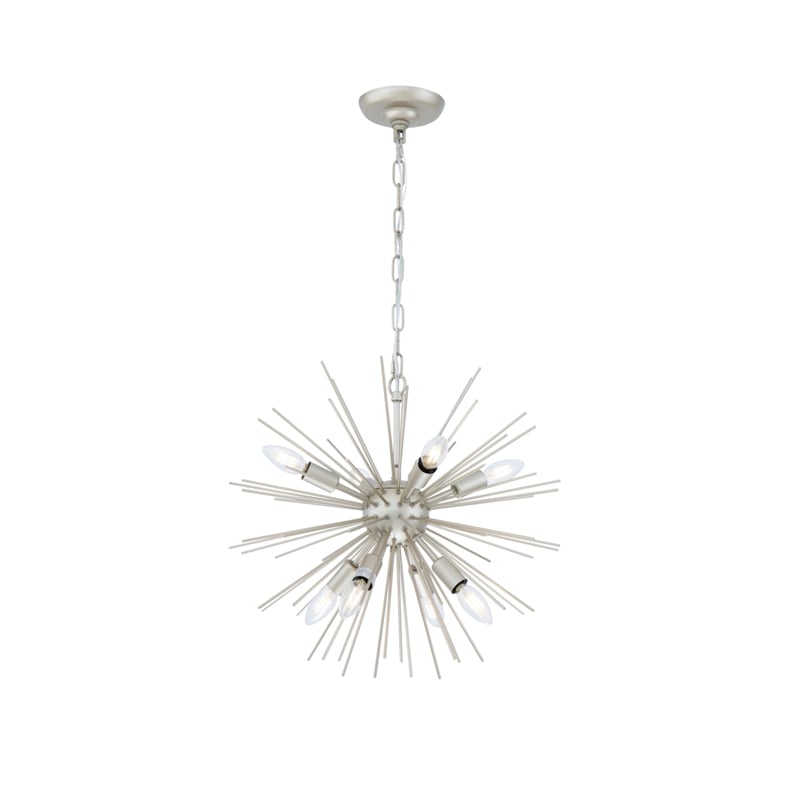 Living District Timber 8 Light Champagne Pendant