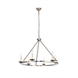 Living District Maine Collection Chandelier in Burnished Nickel Finish