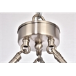 Living District Maine Collection Chandelier in Burnished Nickel Finish