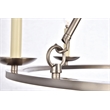 Living District Maine Collection Chandelier in Burnished Nickel Finish