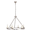 Living District Maine Collection Chandelier in Burnished Nickel Finish