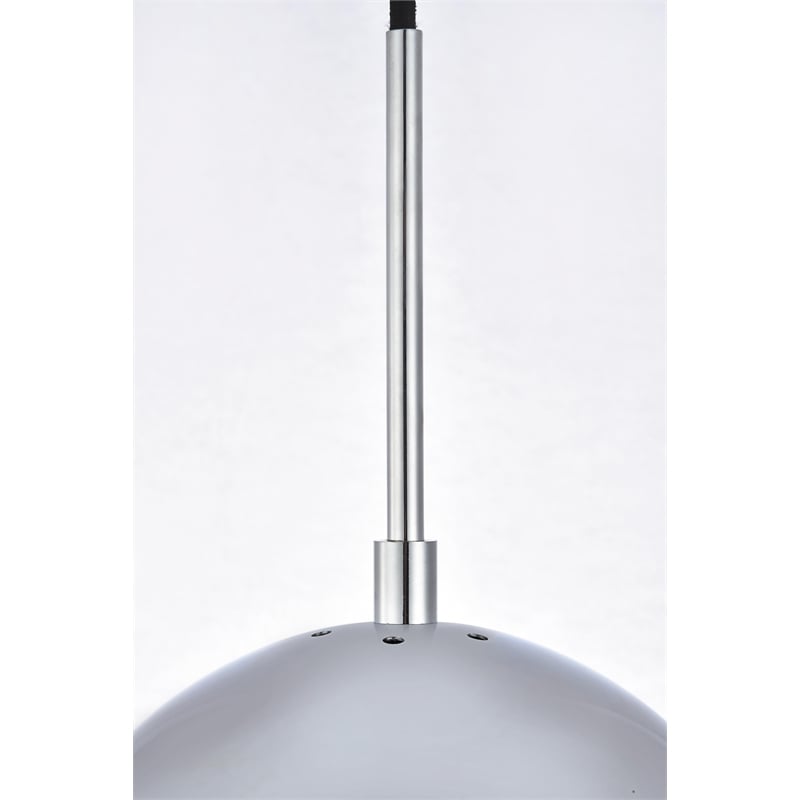 Living District Eclipse 5 Lights Chrome Pendant With Clear Glass