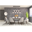 Living District Eclipse 7 Lights Black Pendant With Frosted White Glass
