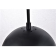 Living District Eclipse 7 Lights Black Pendant With Frosted White Glass