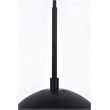 Living District Eclipse 7 Lights Black Pendant With Frosted White Glass