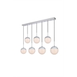 Living District Eclipse 7 Lights Chrome Pendant With Frosted White Glass