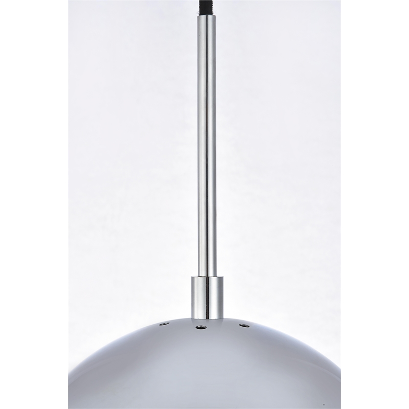 Living District Eclipse 7 Lights Chrome Pendant With Clear Glass