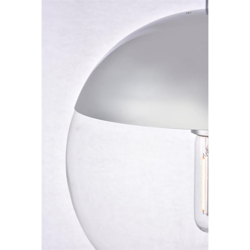 Living District Eclipse 7 Lights Chrome Pendant With Clear Glass