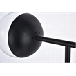 Living District Eclipse 1 Light Black Floor Lamp With Clear Glass