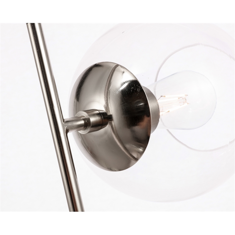 Living District Ryland 2 Light Chrome and Clear Glass Pendant