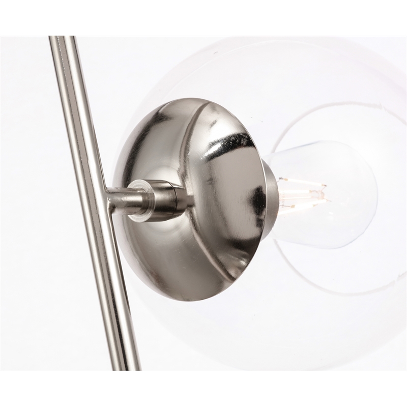 Living District Ryland 2 Light Chrome and Clear Glass Pendant