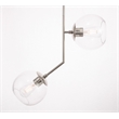 Living District Ryland 2 Light Chrome and Clear Glass Pendant
