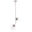 Living District Ryland 2 Light Chrome and Clear Glass Pendant