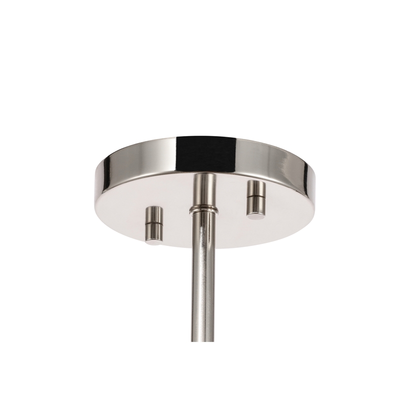 Living District Ryland 2 Light Chrome and Clear Glass Pendant
