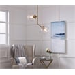 Living District Ryland 2 Light Brass and Clear Glass Pendant