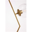 Living District Ryland 2 Light Brass and Clear Glass Pendant