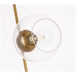 Living District Ryland 2 Light Brass and Clear Glass Pendant