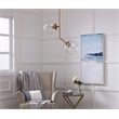 Living District Ryland 2 Light Brass and Clear Glass Pendant