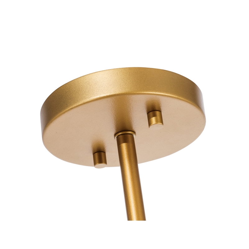Living District Ryland 2 Light Brass and Clear Glass Pendant
