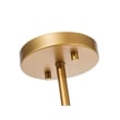 Living District Ryland 2 Light Brass and Clear Glass Pendant
